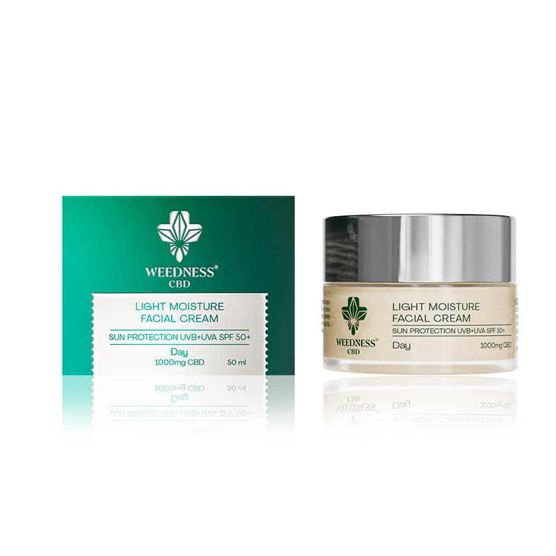 Day face cream with SPF50 sun protection and 1000mg CBD 50ml