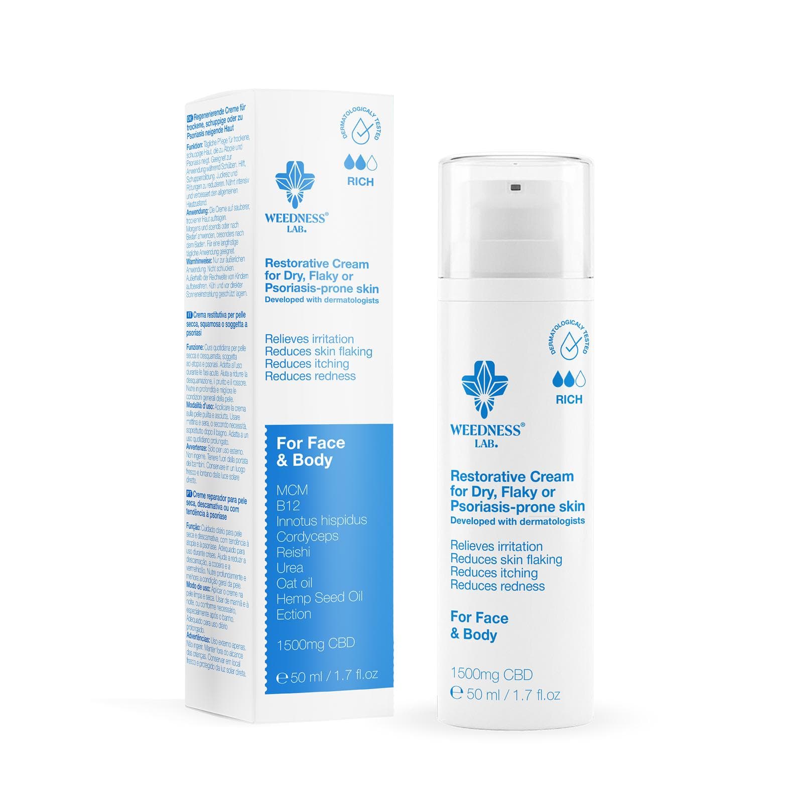 Restorative CBD Cream for Dry, Flaky and Psoriasis-prone skin