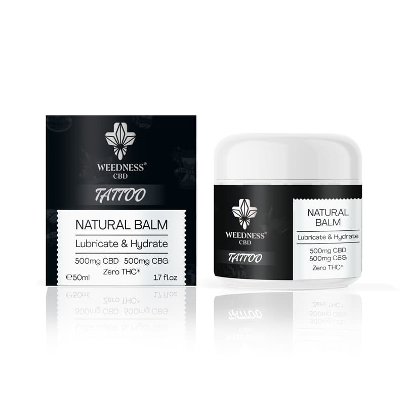 Natural Tattoo Balm with 500mg CBD and 500mg CBG
