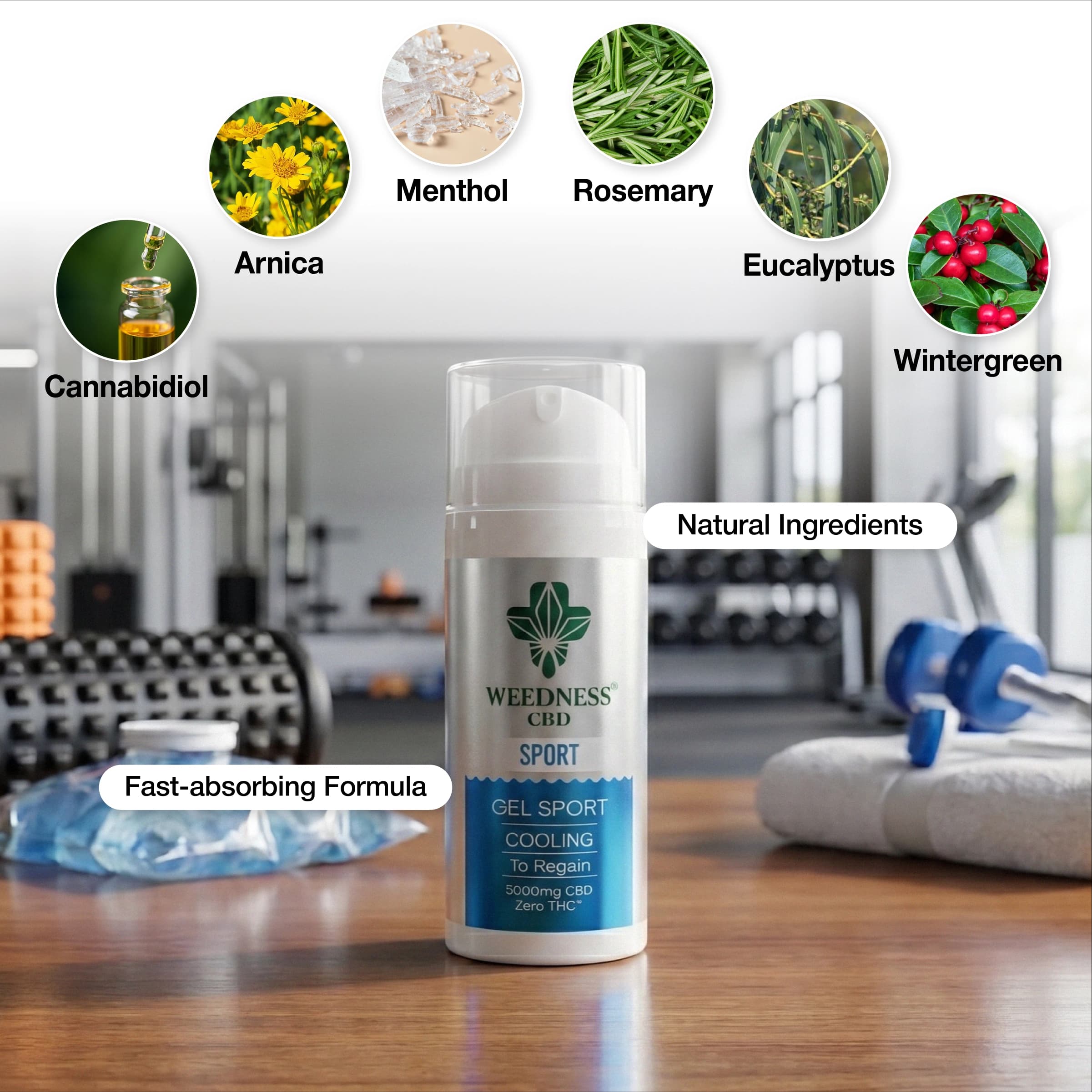 Sport Muscle & Join Gel (Cooling Effect) 3000mg CBD