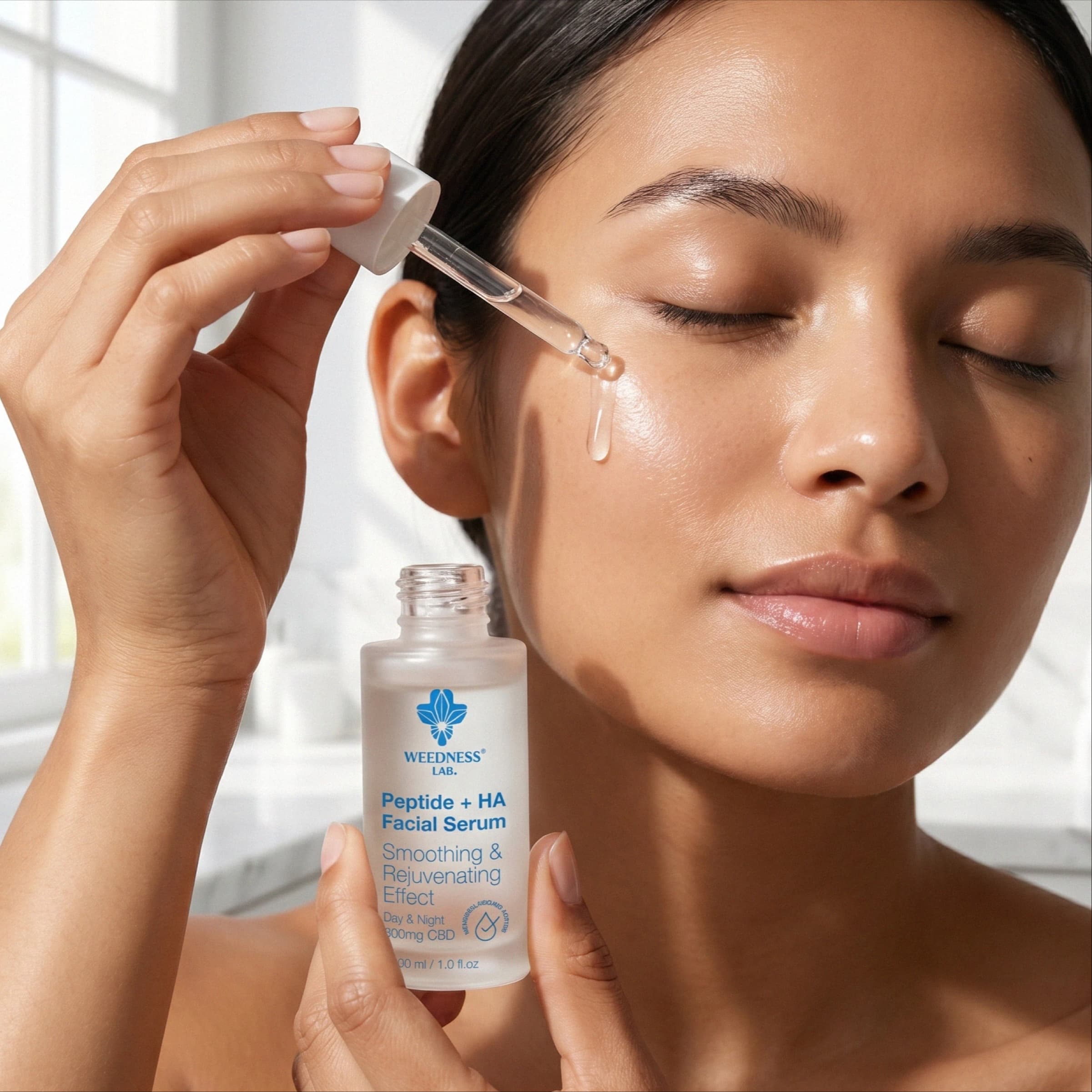 Peptide + Hyaluronic acid CBD Facial Serum