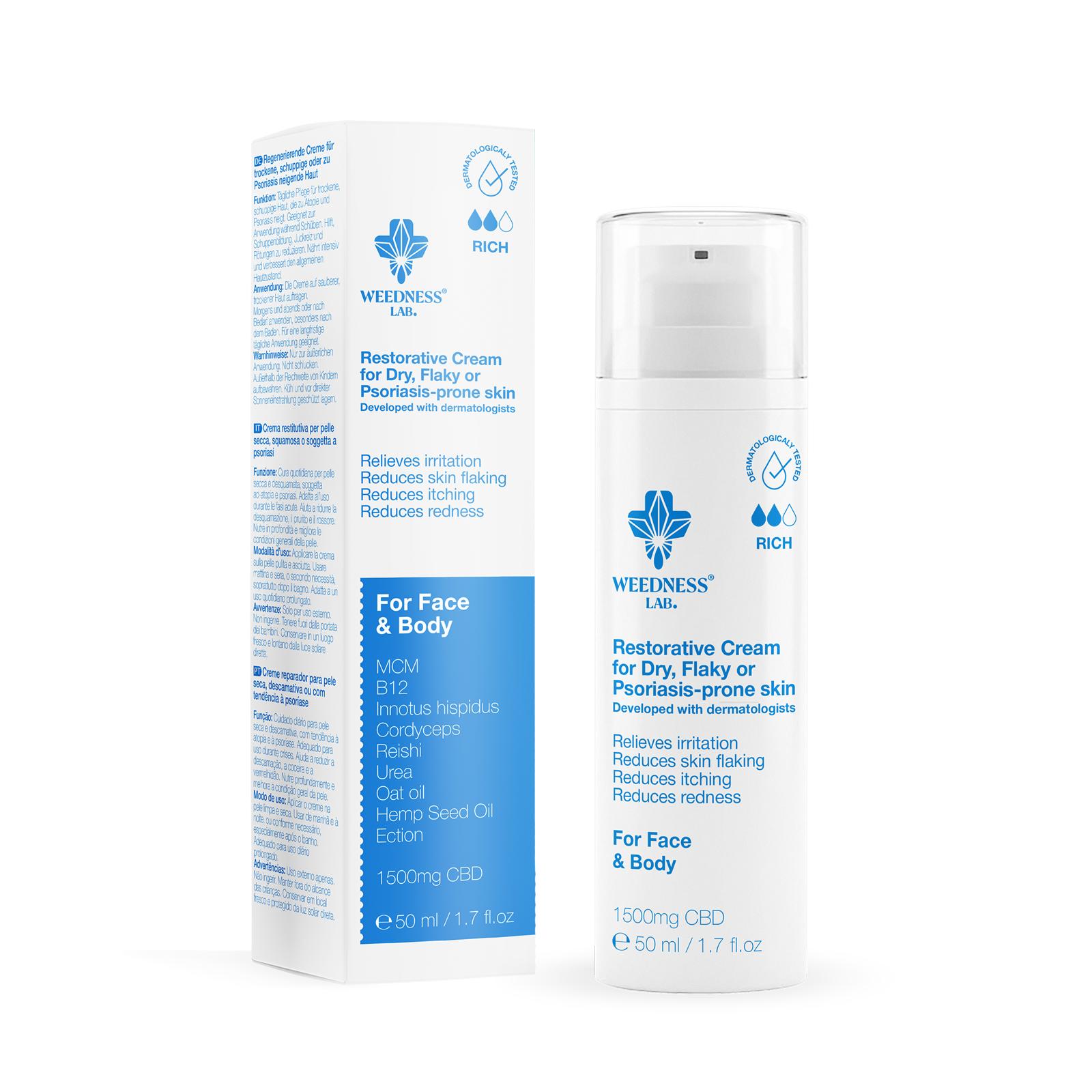 Restorative CBD Cream for Dry, Flaky and Psoriasis-prone skin
